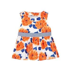 Janie and Jack Girls Top Size 3-6‎ Months European Traveler Stripe Sash Floral